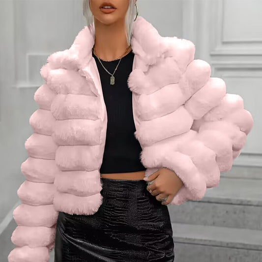 Soft Faux Fur Puffer Jacket