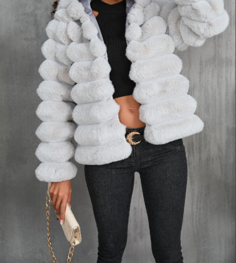 Soft Faux Fur Puffer Jacket