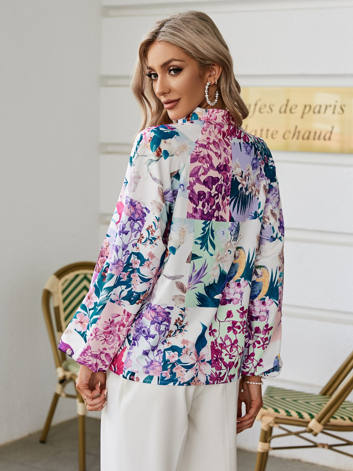 Floral Button Up Blouse