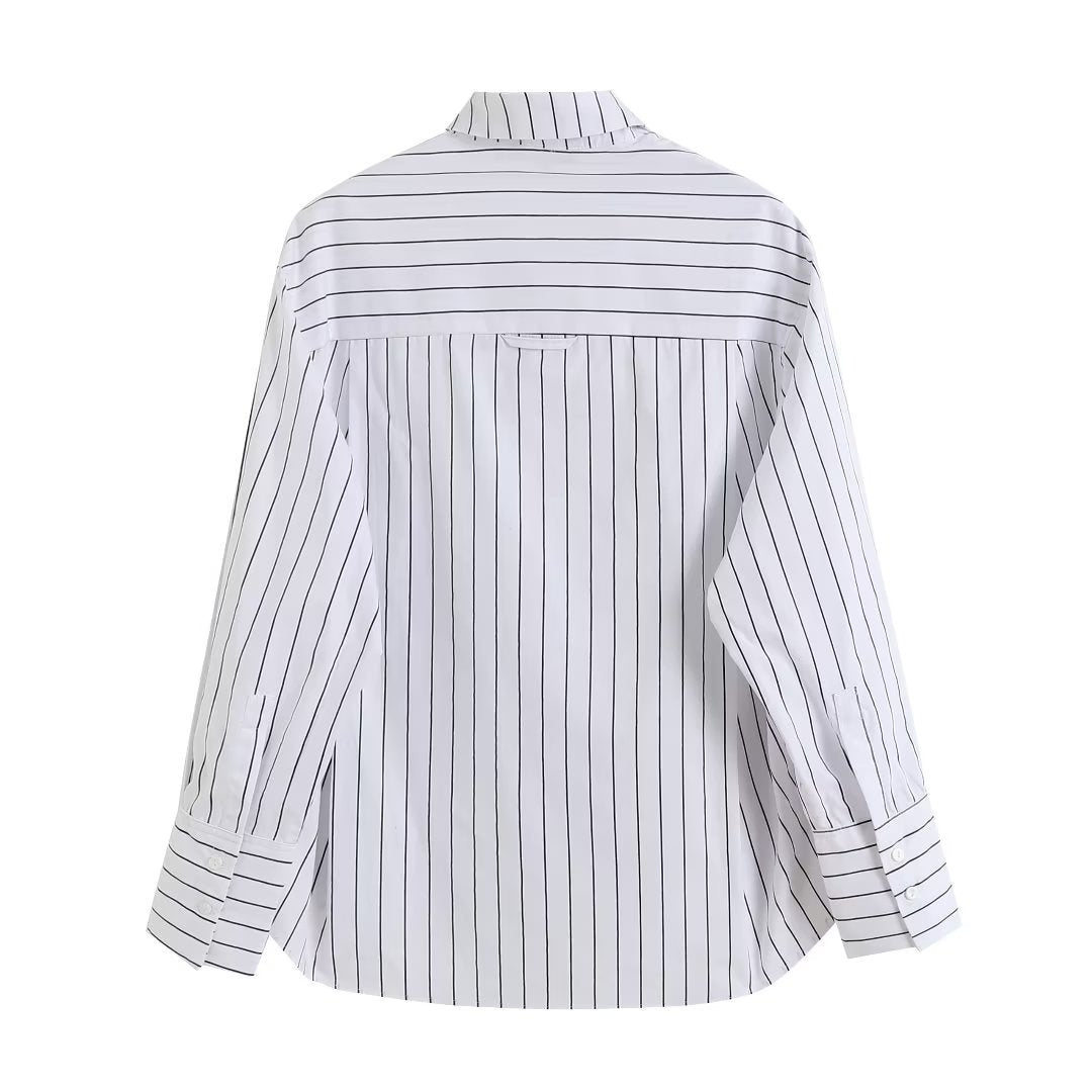 White Pinstripe Button Up Shirt