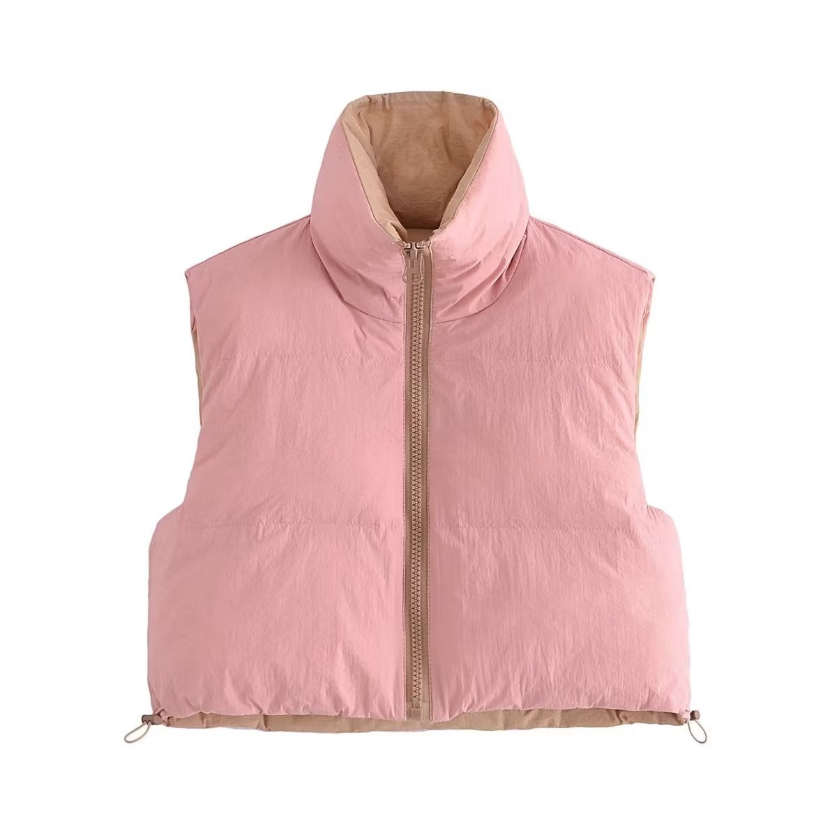 Drawstring Reversible Puffer Vest