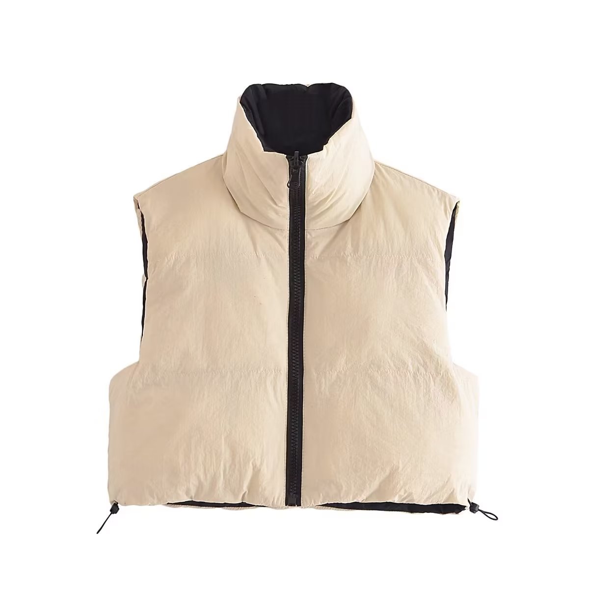 Drawstring Reversible Puffer Vest