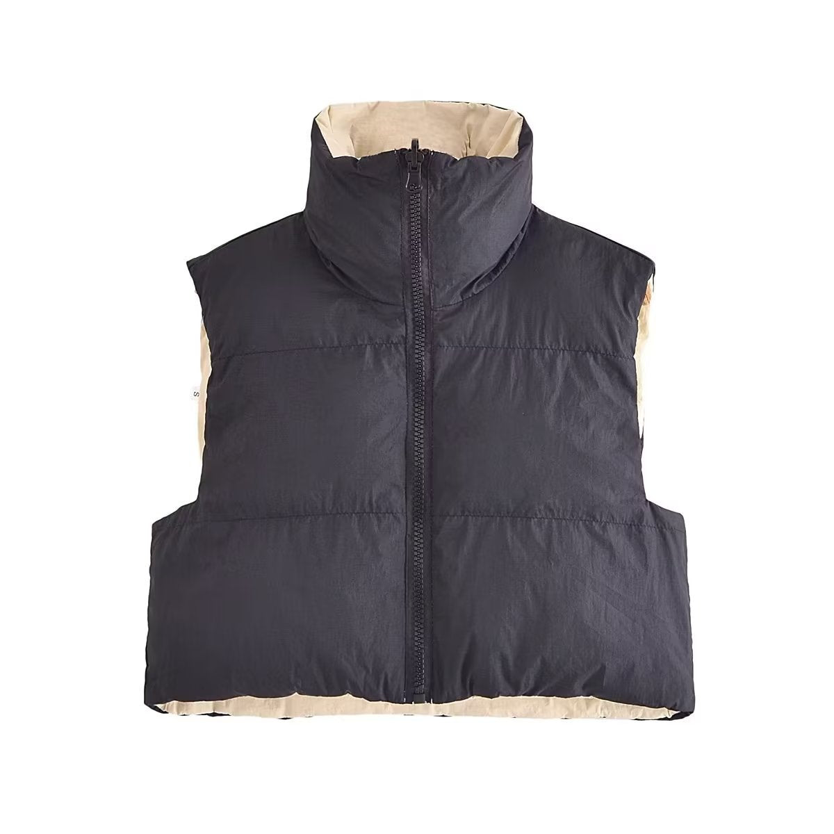 Drawstring Reversible Puffer Vest