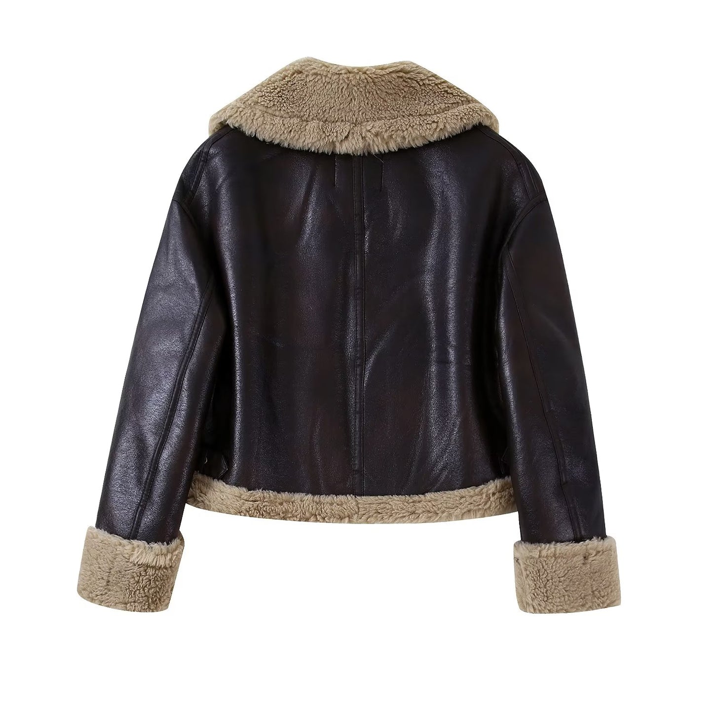 Vintage Style Faux Leather Jacket