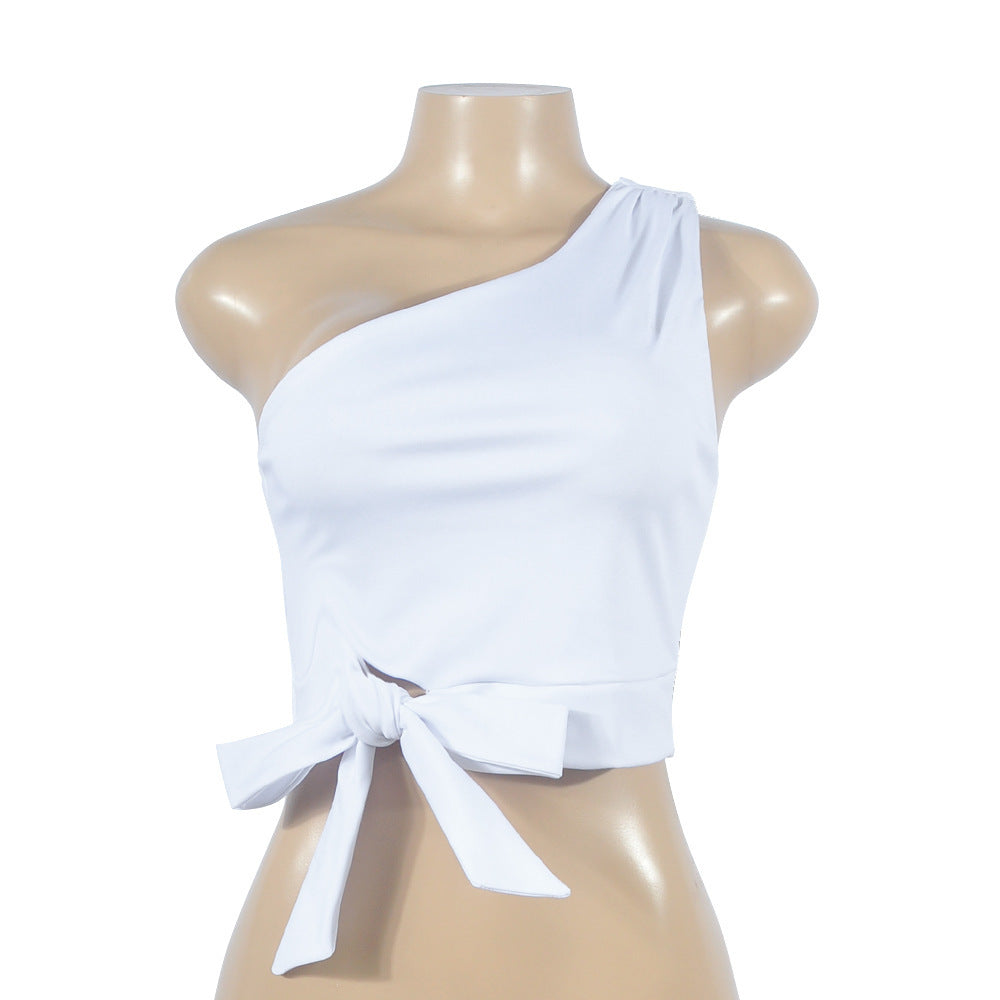 Sleeveless Side Tie Crop Top