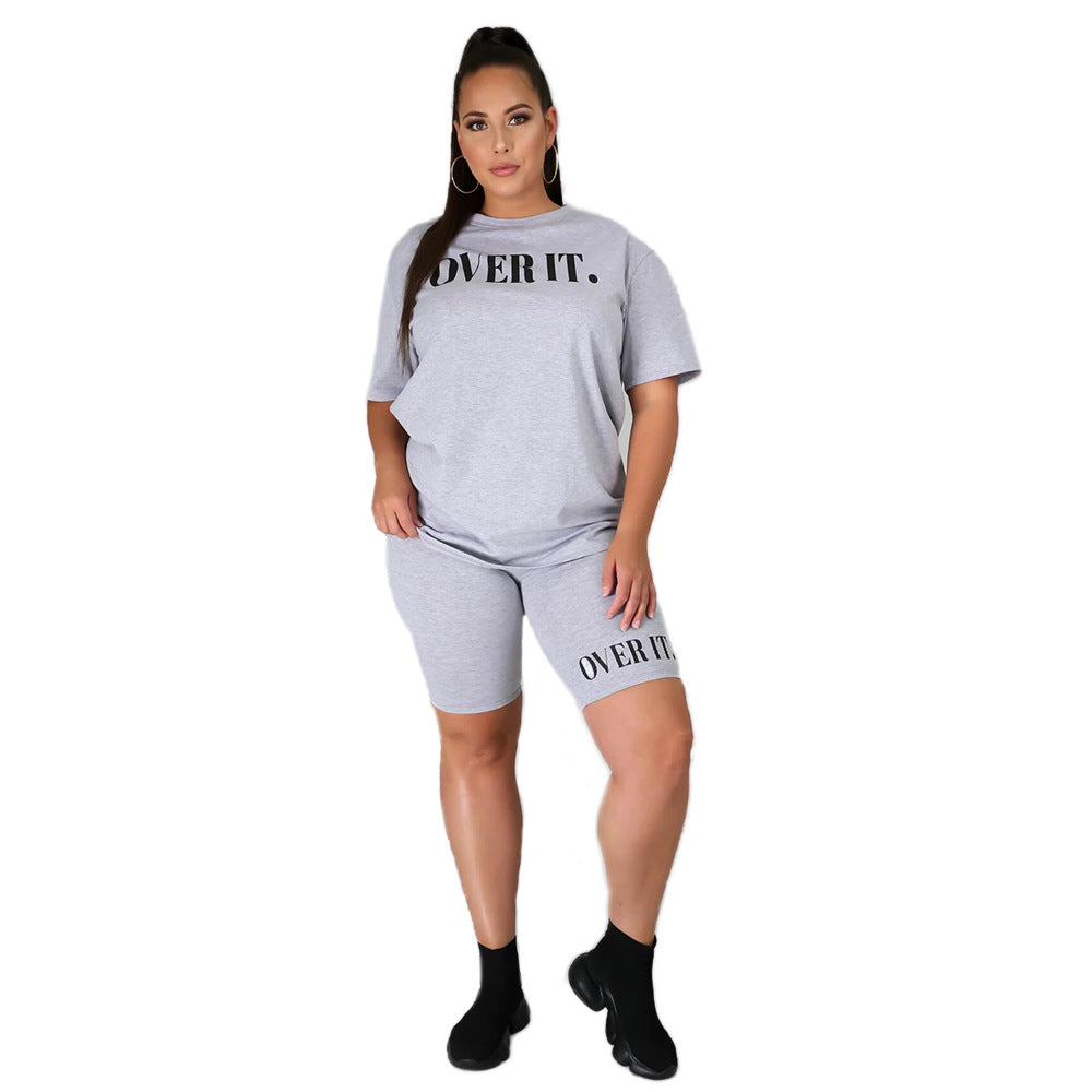 Curve Printed Tshirt And Shorts Set