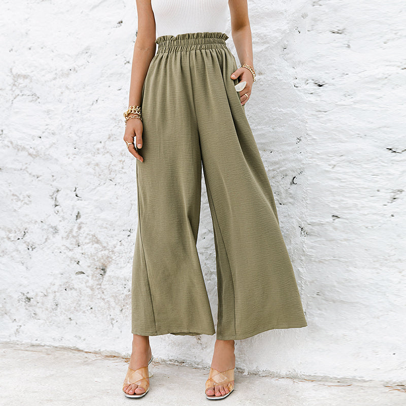 High Waist Wide Leg Trousers