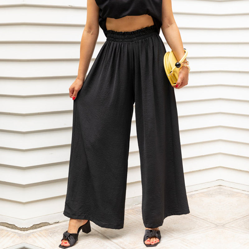 High Waist Wide Leg Trousers