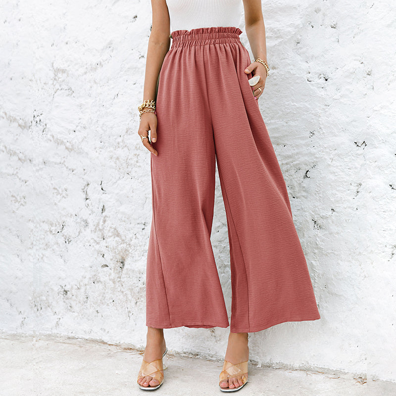 High Waist Wide Leg Trousers