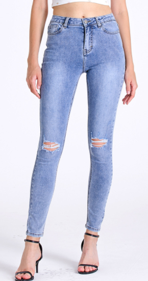 Distressed Knee Skinny Jeans