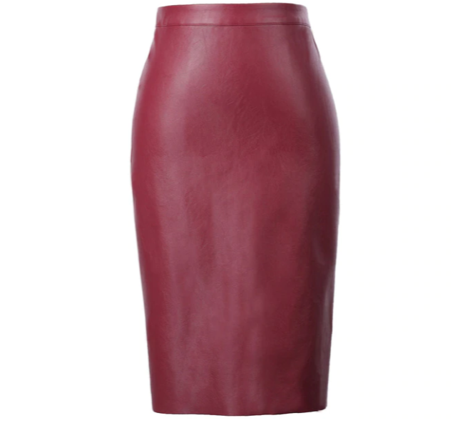 Sasha PU Leather Midi Skirt - IBADDIE