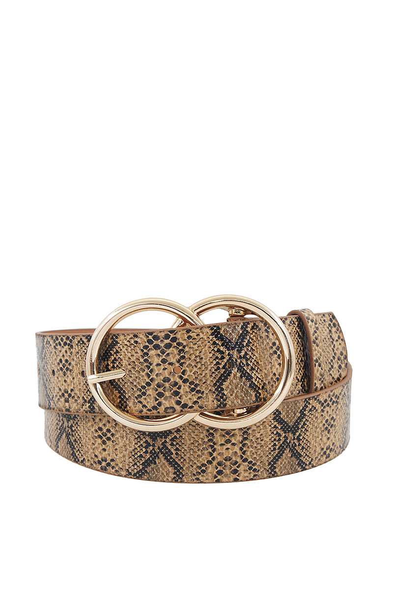 Double Ring Python Belt - IBADDIE