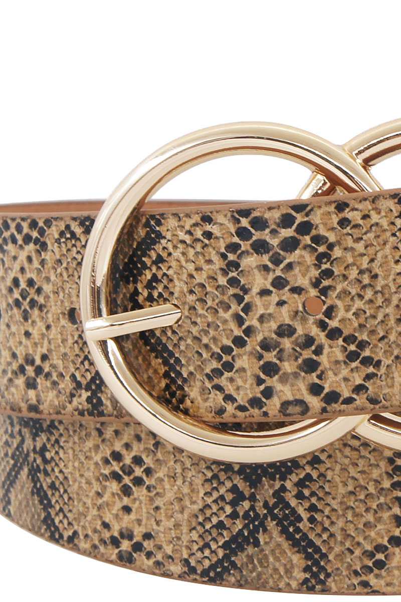 Double Ring Python Belt - IBADDIE