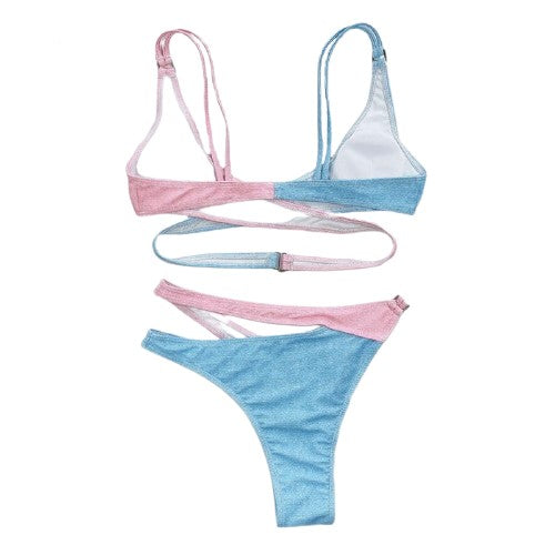 Criss Cross Bandage Bikini Set