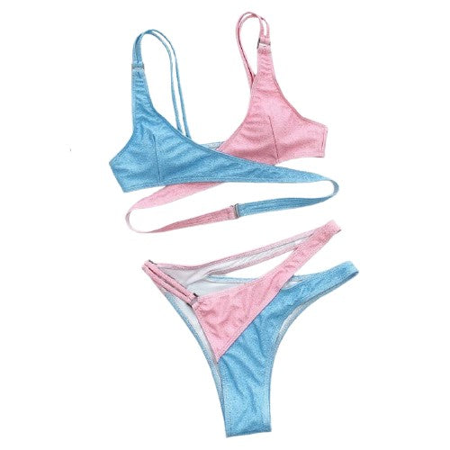 Criss Cross Bandage Bikini Set