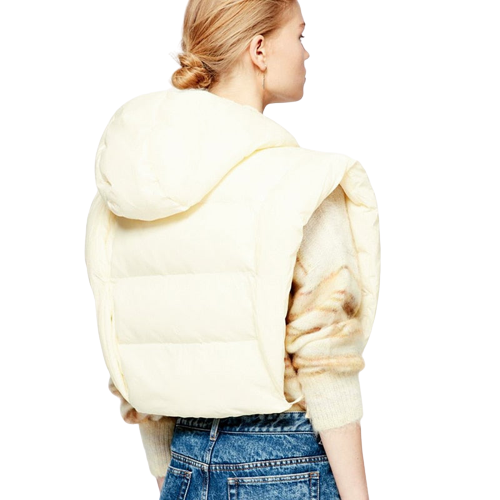 Crop Hooded Padded Vest