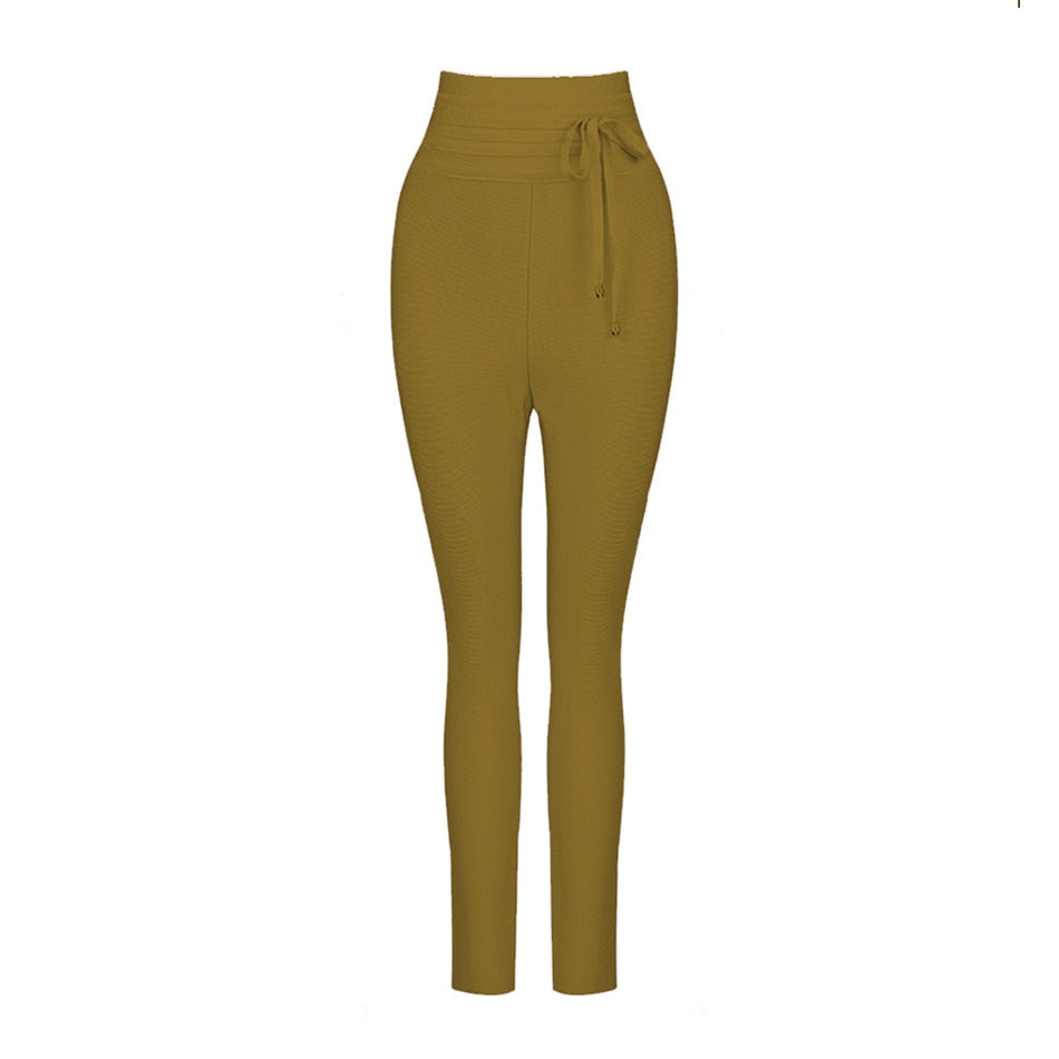 High Waist Slim Fit Pants