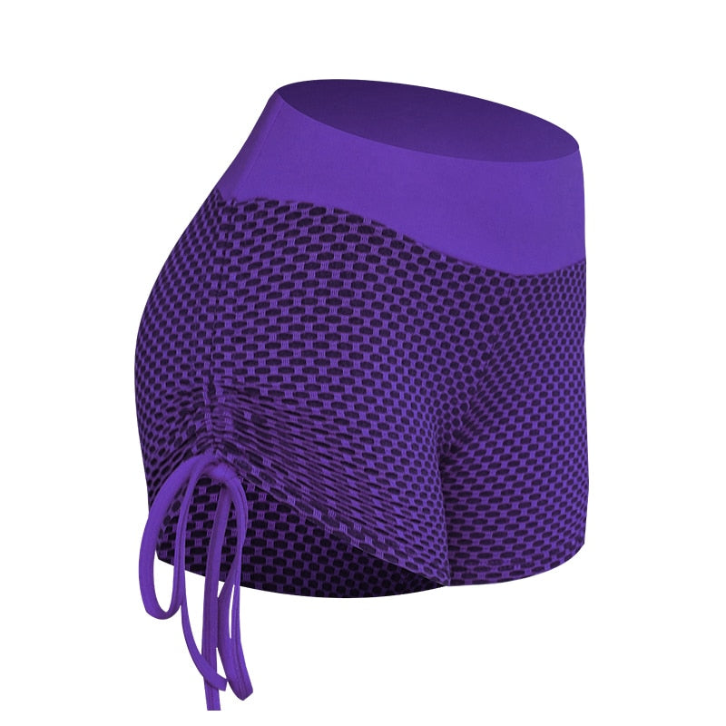 Drawstring Stretch Workout Shorts