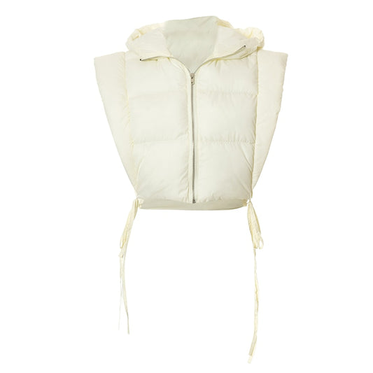 Crop Hooded Padded Vest