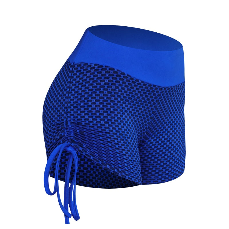 Drawstring Stretch Workout Shorts