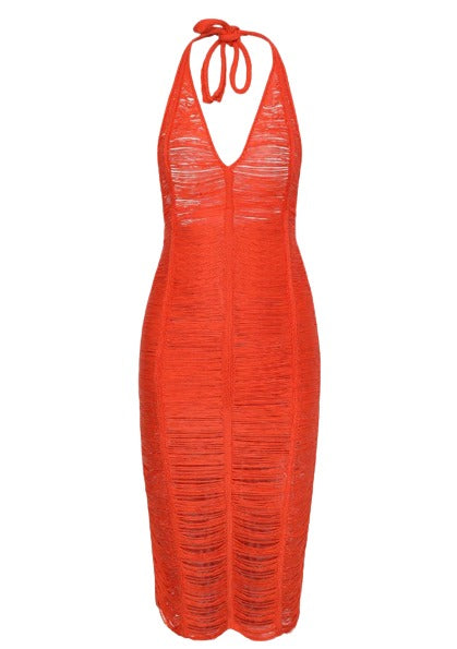 Halter Knitted Beach Dress