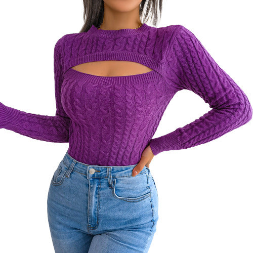 Peek A Boo Long Sleeve Sweater