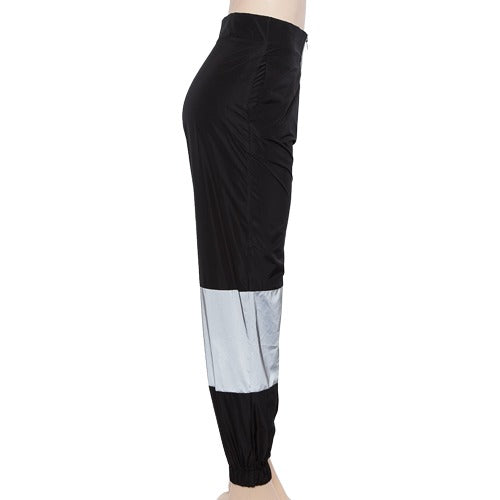 Reflective High Waist Joggers