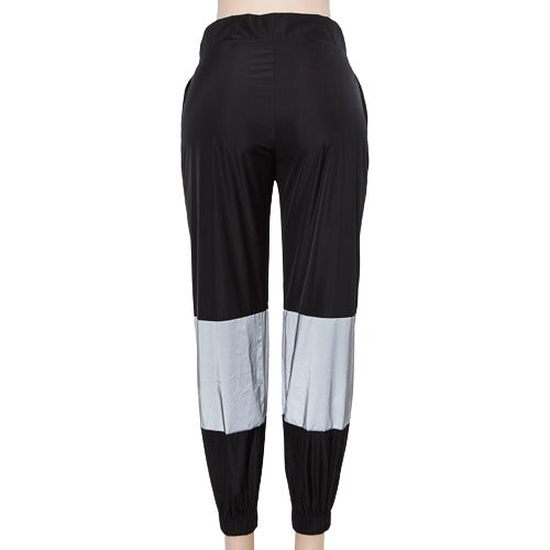 Reflective High Waist Joggers