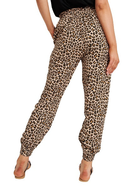 Relaxed Fit Leopard Print Pants