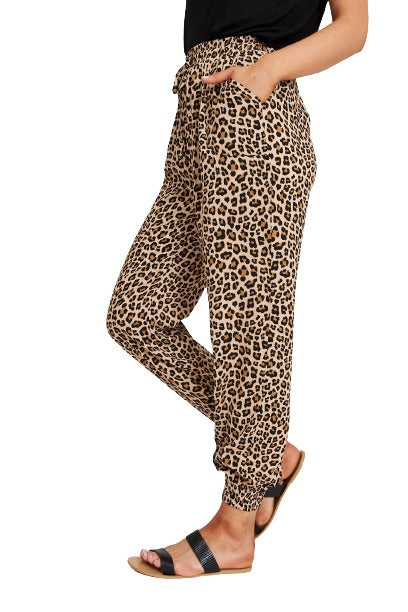 Relaxed Fit Leopard Print Pants