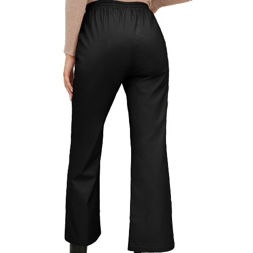 Wide Leg PU Leather Drawstring Pants