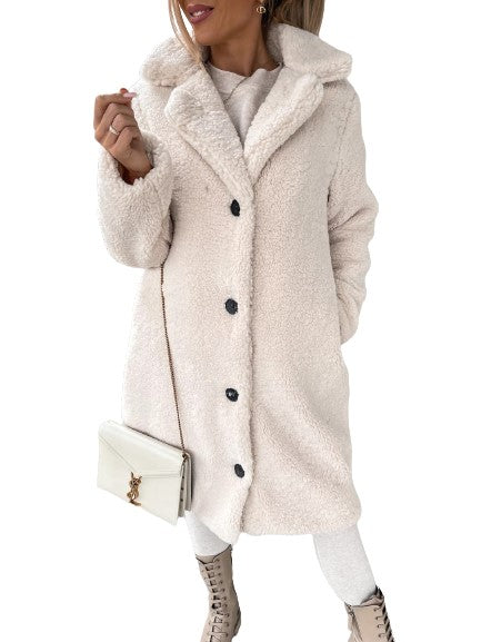 Long Plush Faux Fur Coat