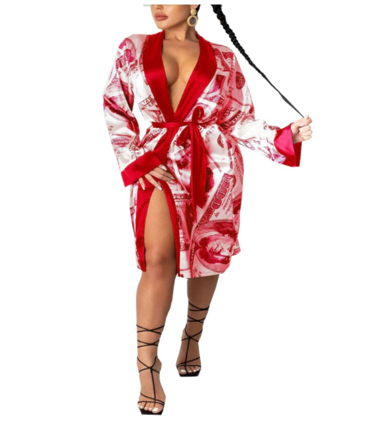 Money Print Robe