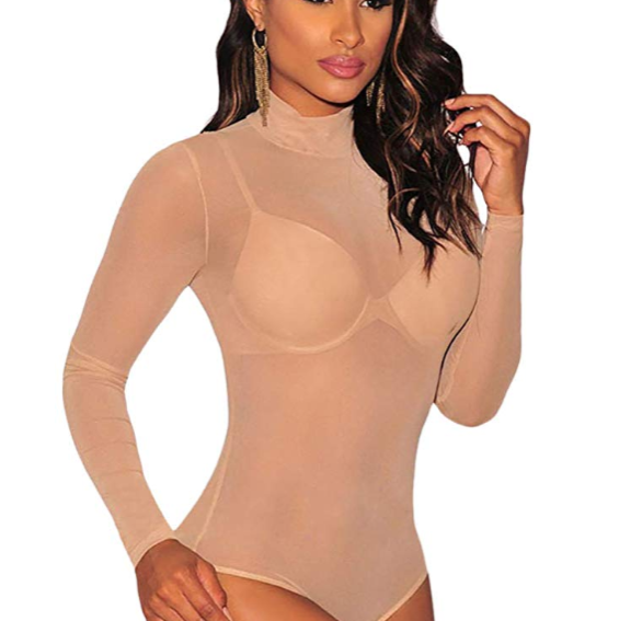 Nude Sheer Bodysuit - IBADDIE