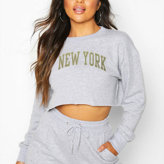 Classic New York Print Crop Top