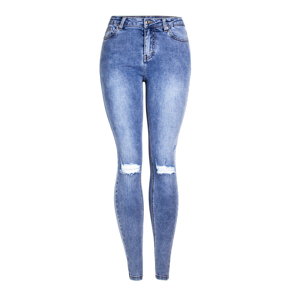 Distressed Knee Skinny Jeans