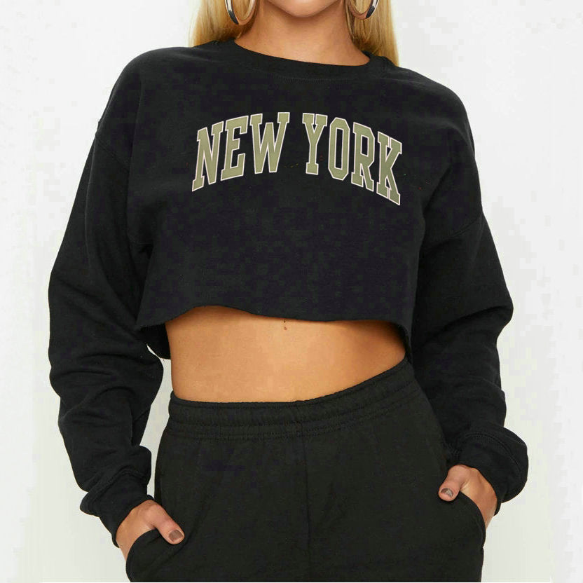 Classic New York Print Crop Top