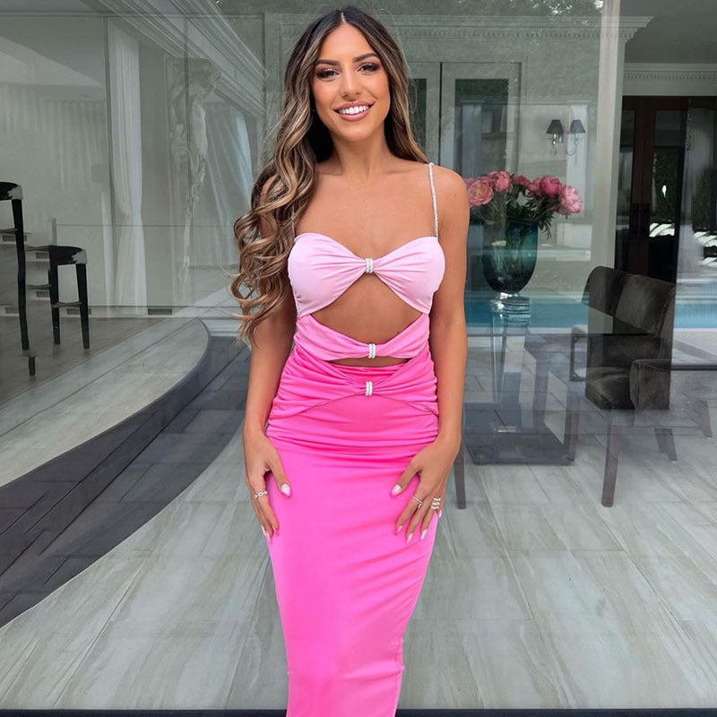 Pink Bodycon Cutout Dres