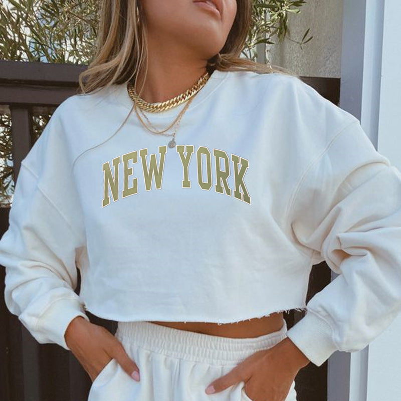 Classic New York Print Crop Top