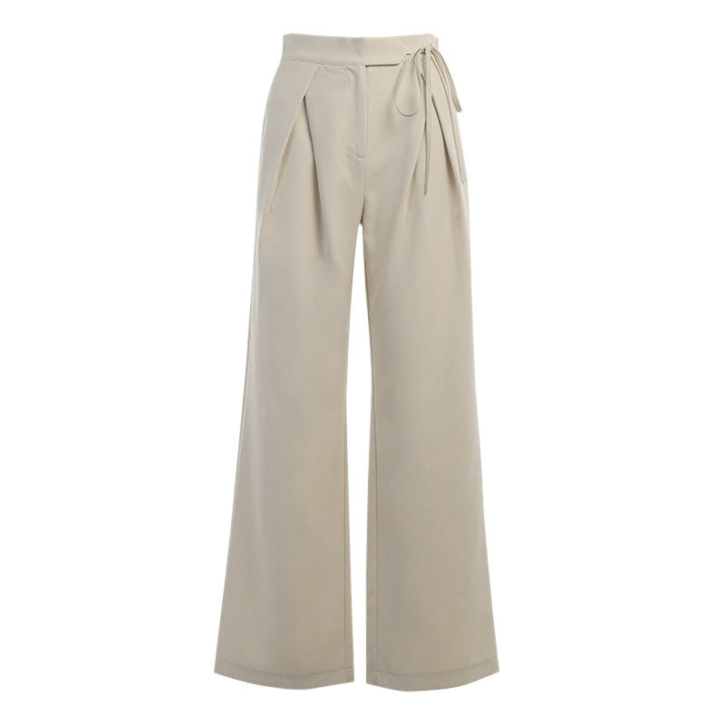 Wrap Waist Wide Leg Trousers