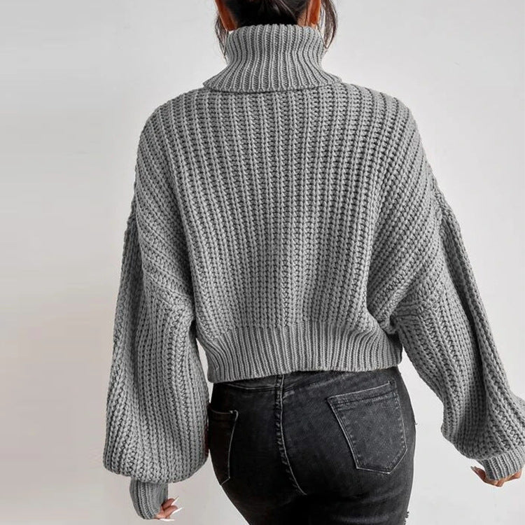 Knitted Loose Pullover Turtleneck Sweater