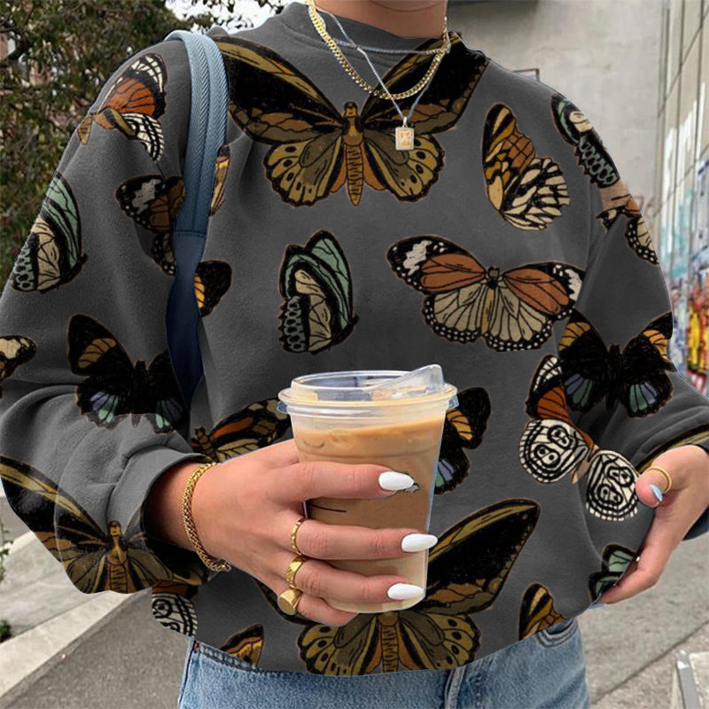 Butterfly Print Women Sweater