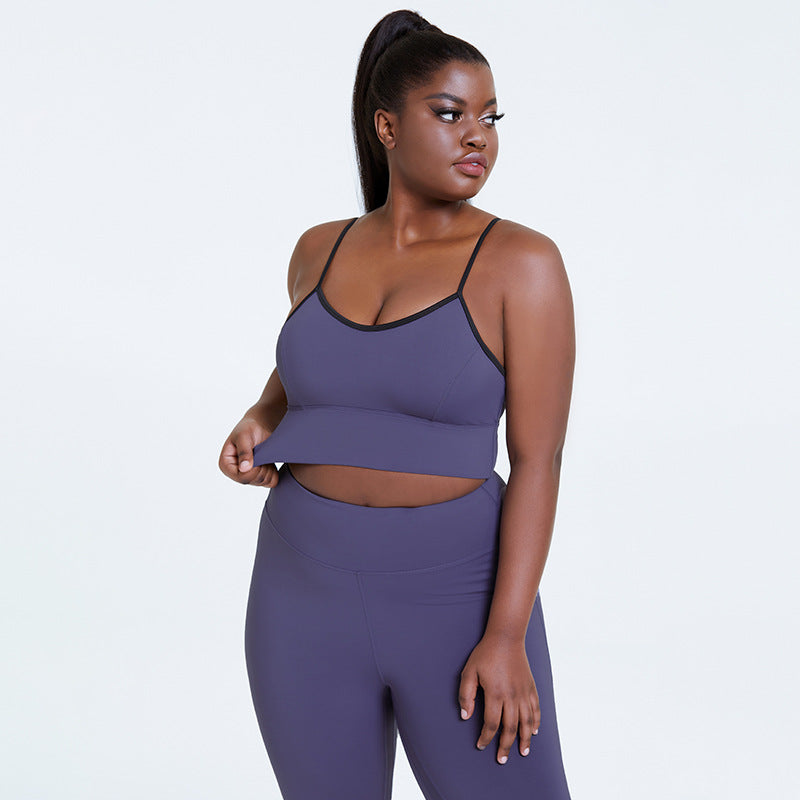 Plus Purple Tank and Leggings Set