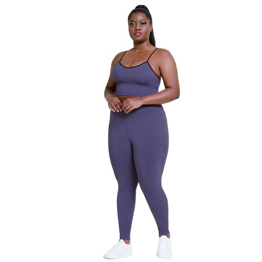 Plus Purple Tank and Leggings Set