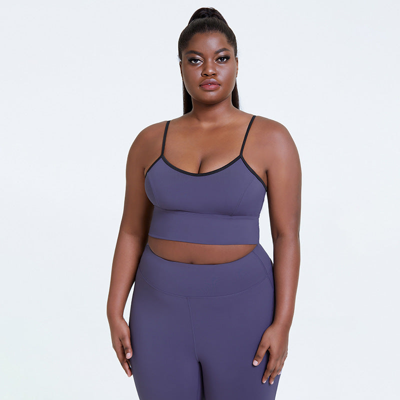 Plus Purple Tank and Leggings Set