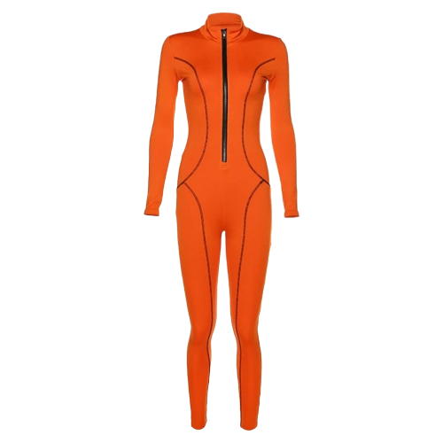 Scuba Inspired Orange  Jumpsuit