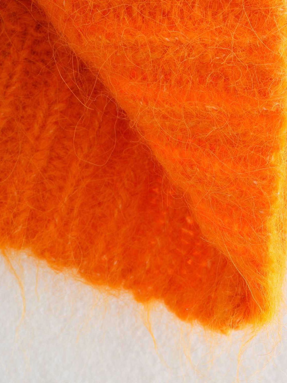 Orange Knitted Pull Over Vest