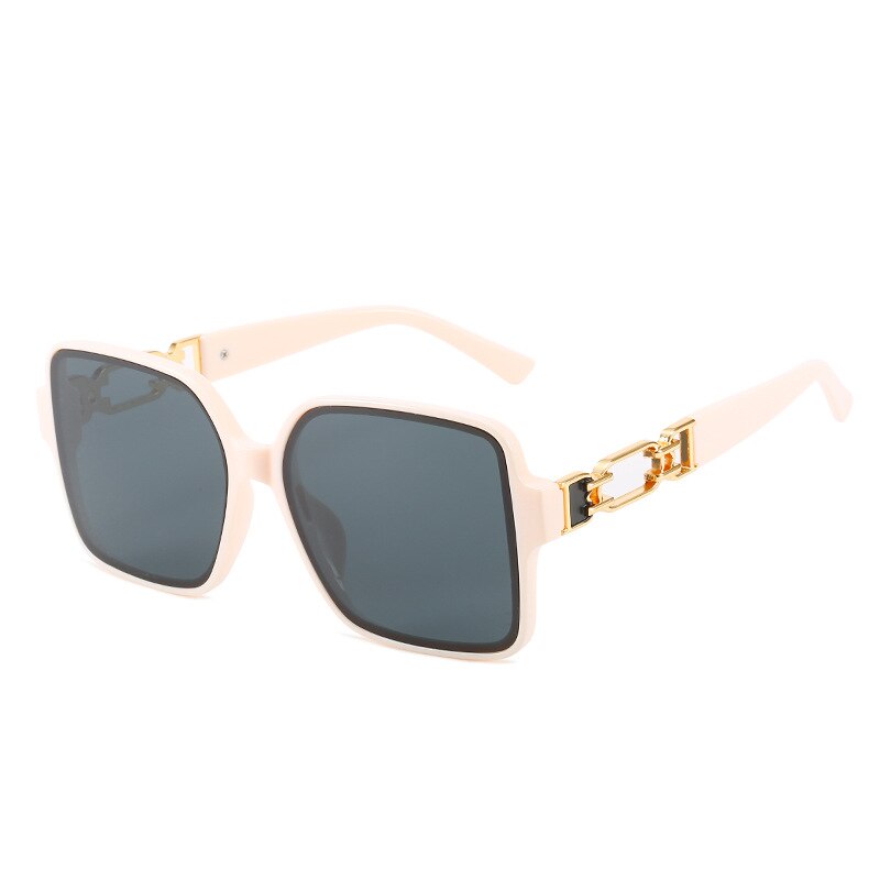 Gold Link Square Sunglasses