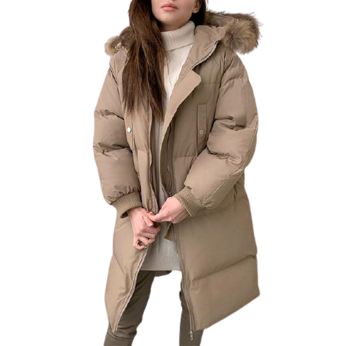 Neutral Fur Hooded Parka