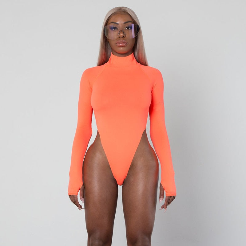 High Waist Turtleneck Bodysuit - IBADDIE